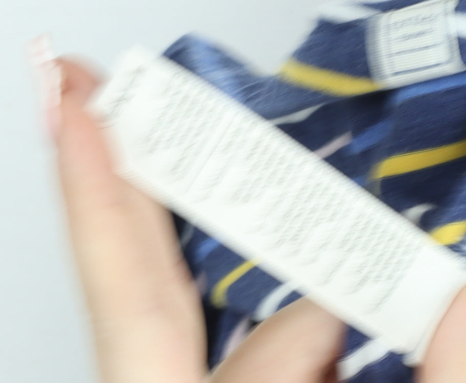 Fat Face Women's Blue Striped Organic Cotton Long Sleeve Jumper Size 13