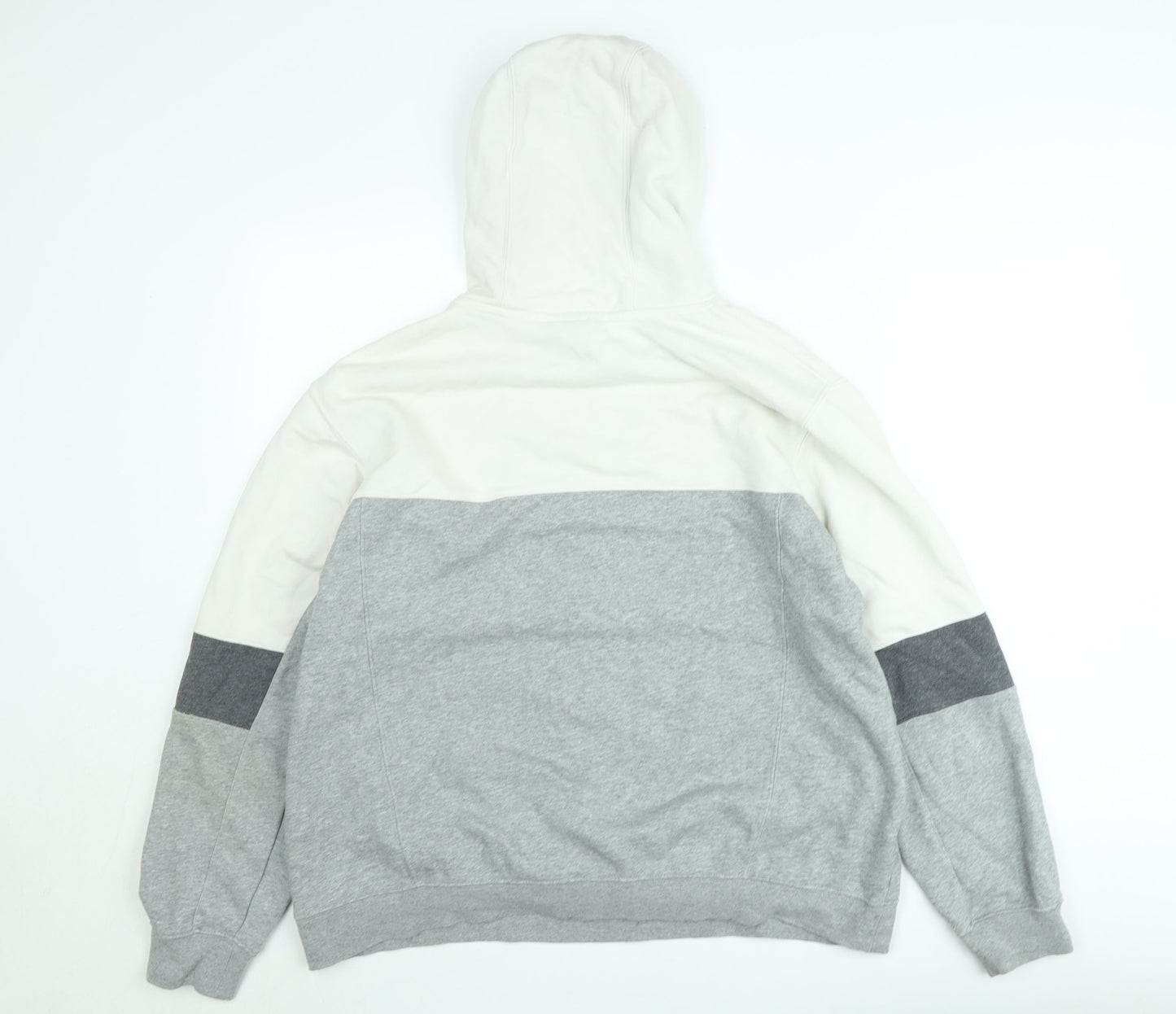 Nike Women’s Grey & White Colourblock Pullover Hoodie XL