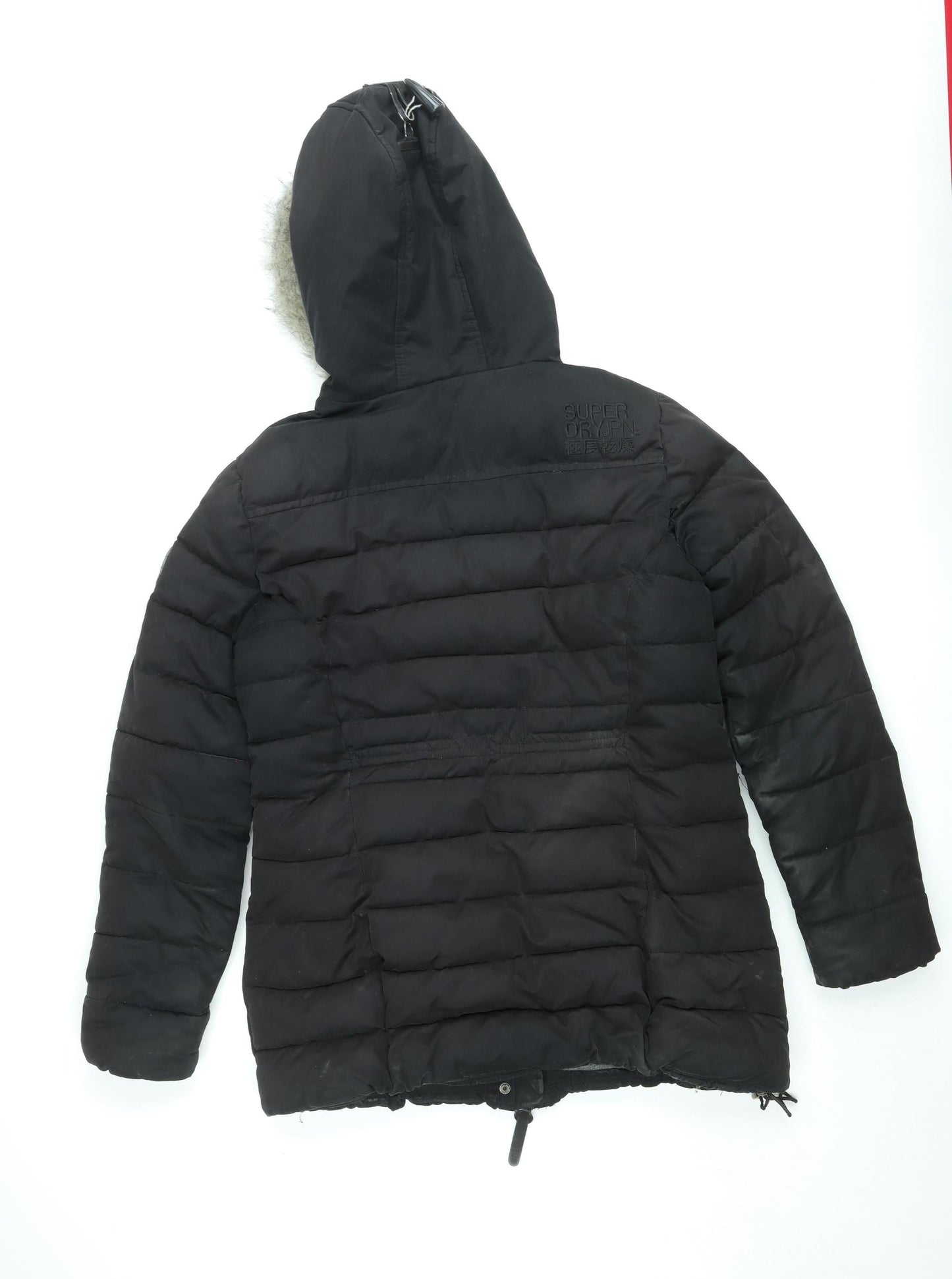 Superdry Womens Black XL Toggle Puffer Hooded Winter Jacket
