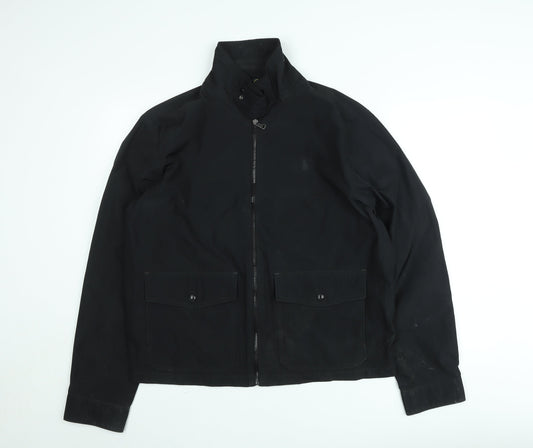 Ralph Lauren Men's Black L Basic Jacket with Collared Full Zip Size L