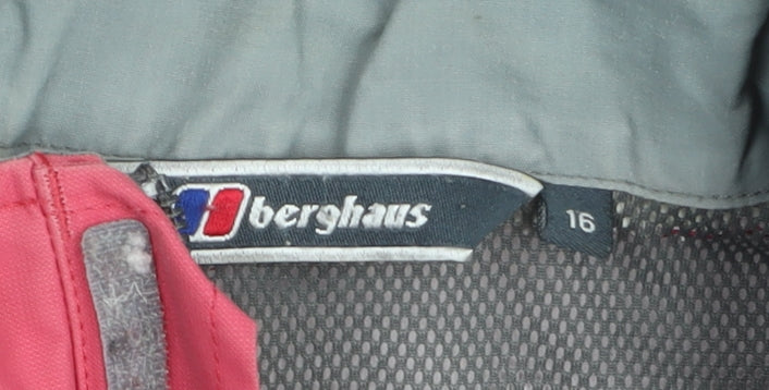 Berghaus Women Pink Size 16 Waterproof Hooded Rain Jacket