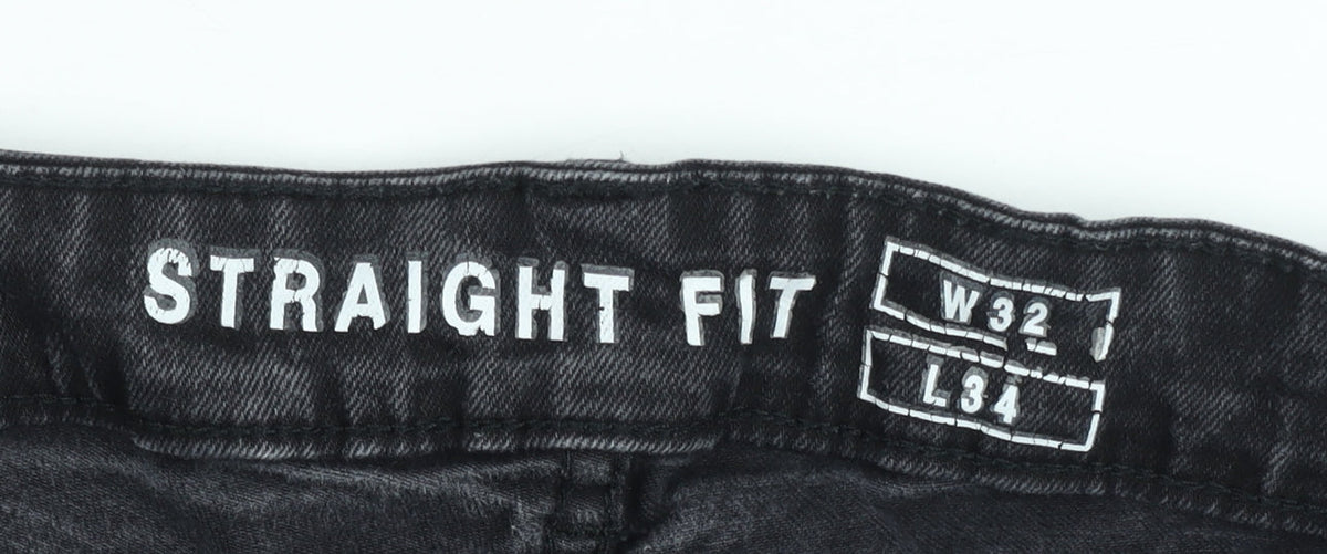 Additional view of Dunnes Men's Black Straight Fit Denim Jeans W32 L34