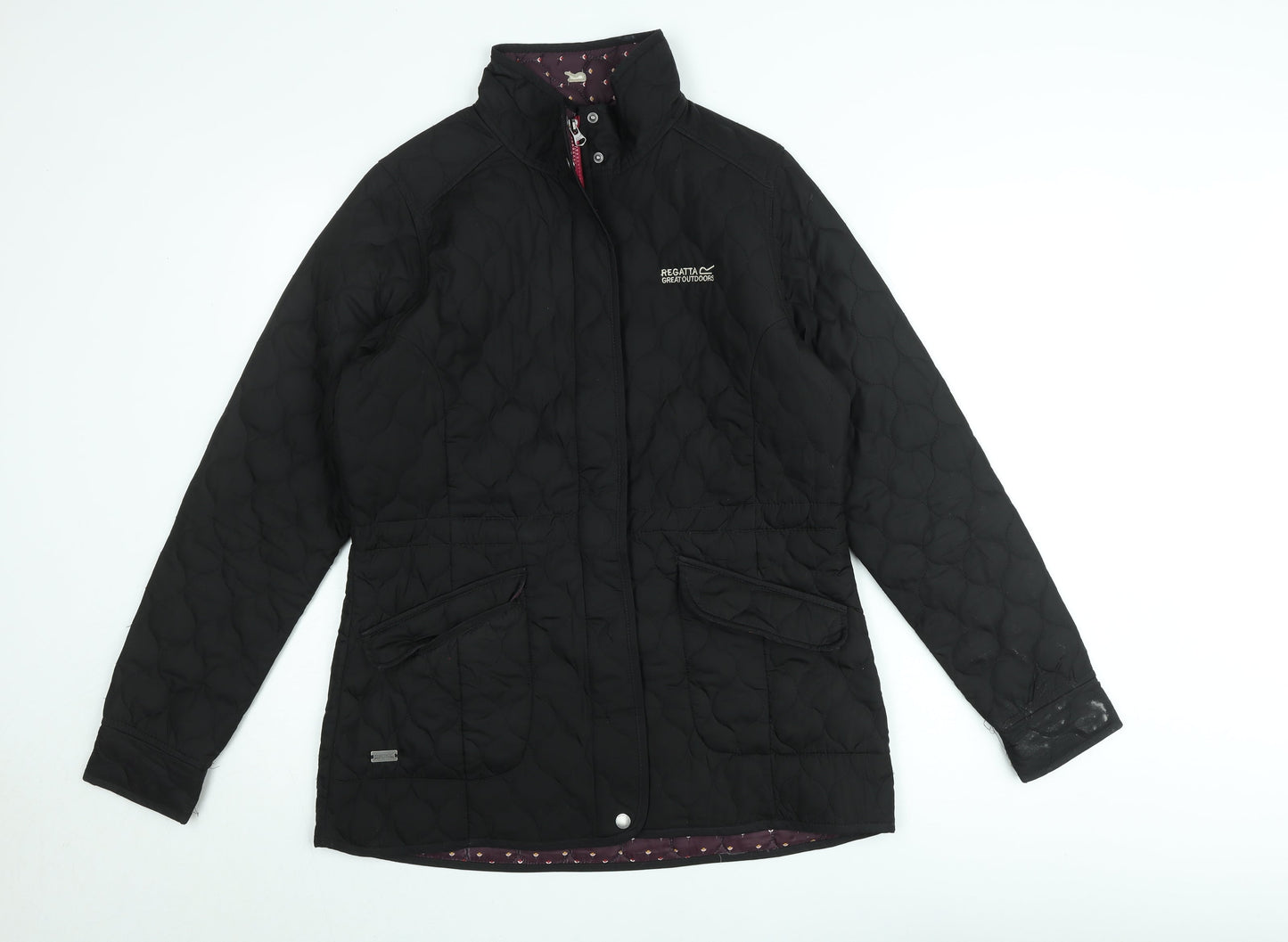 Regatta Womens Black Quilted Mid-Length Outdoor Jacket UK 14