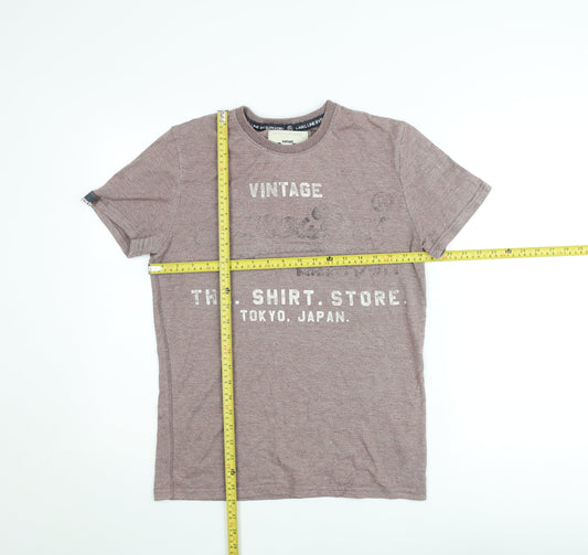 Superdry Women Brown Vintage Short Sleeve T-Shirt Size S