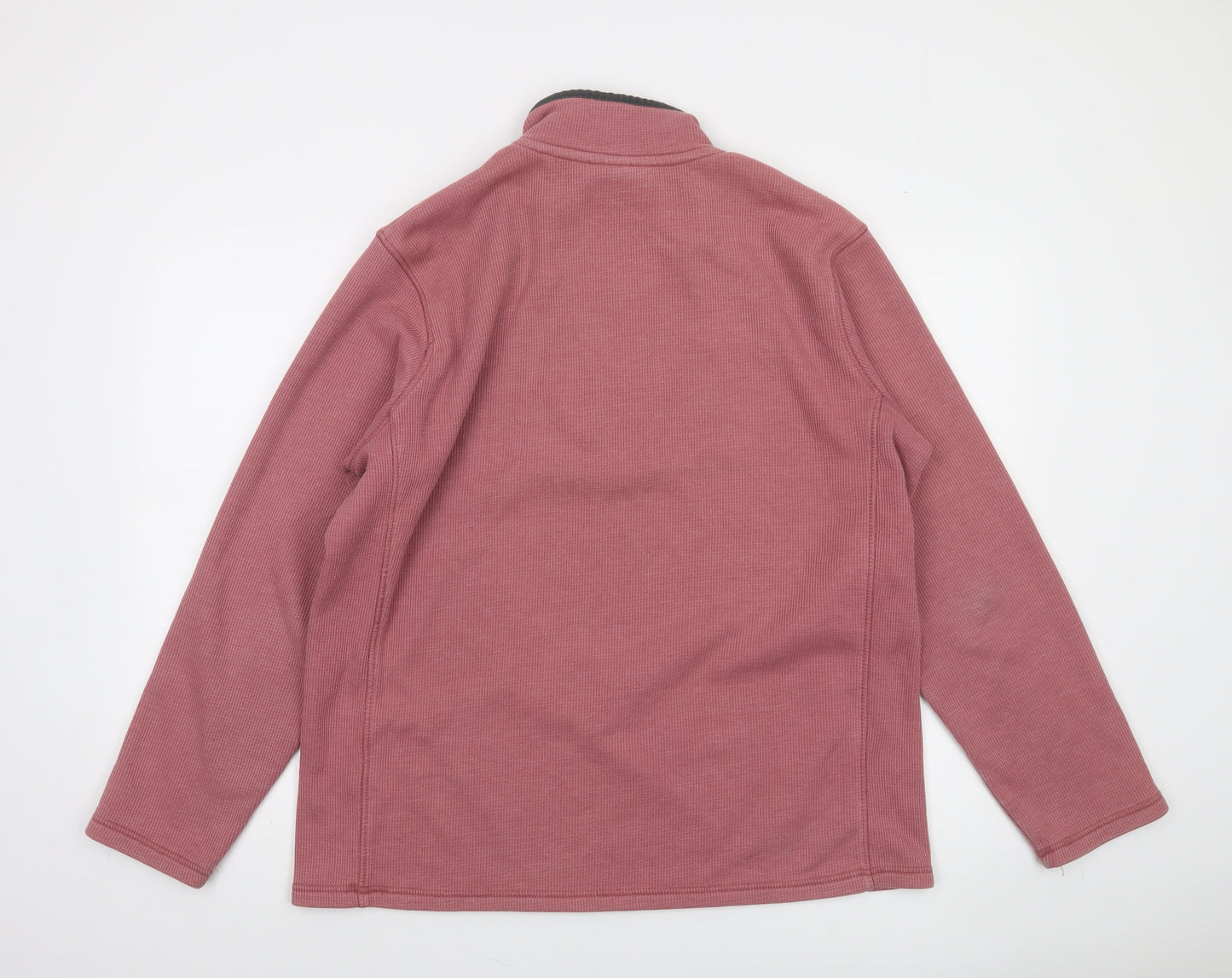 Mountain Warehouse Mens Pink L 1/4 Zip Fleece Sweatshirt