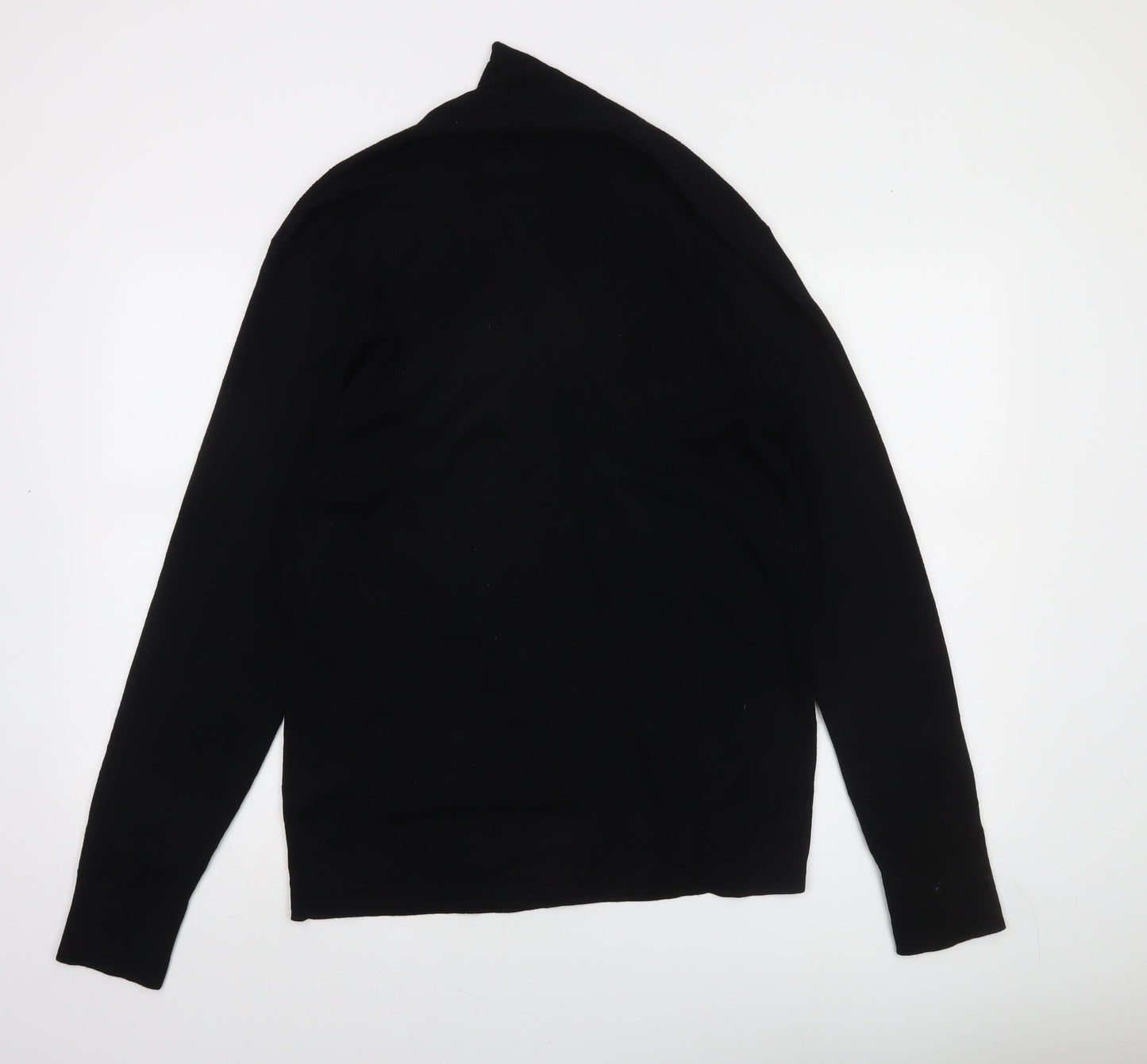 AllSaints Mens Black XL Merino Wool Cardigan Jumper