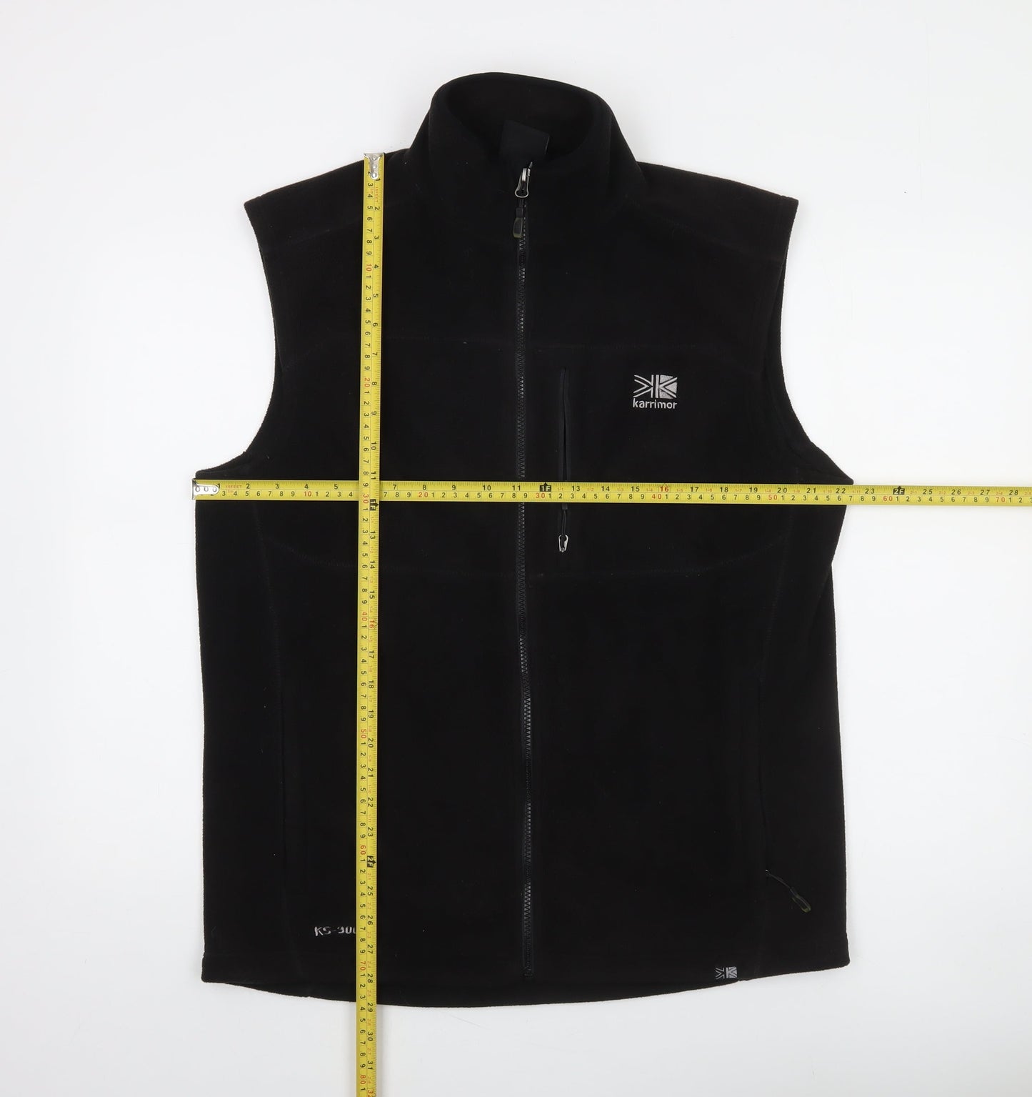 Karrimor Men's Black Fleece Waistcoat Vest L Full Zip Outdoor