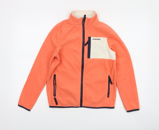 Craghoppers Girls Orange Full Zip Fleece Jacket Age 11-12 Years