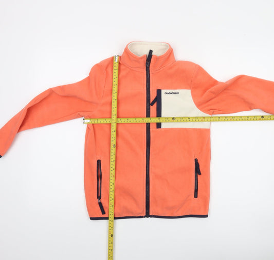 Craghoppers Girls Orange Full Zip Fleece Jacket Age 11-12 Years