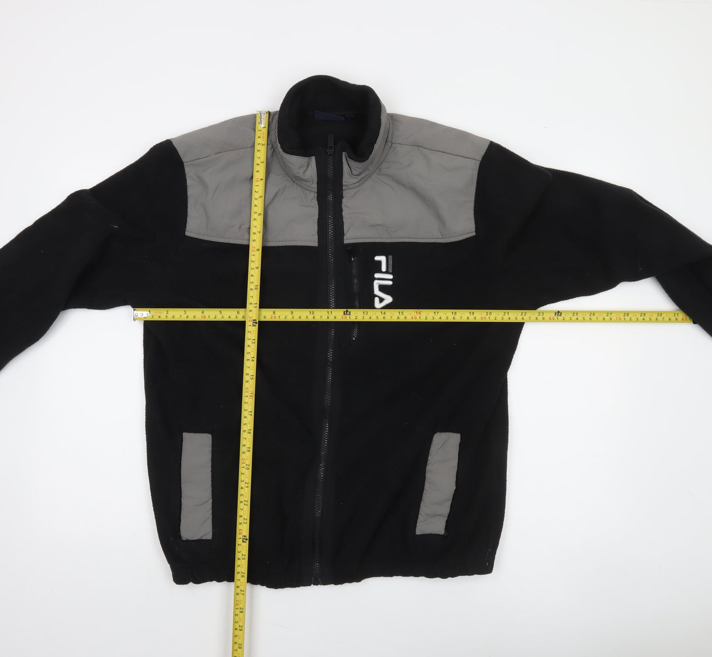 Fila Men’s Black Full Zip Fleece Jacket L Sports Casual