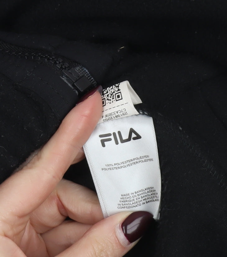 Fila Men’s Black Full Zip Fleece Jacket L Sports Casual