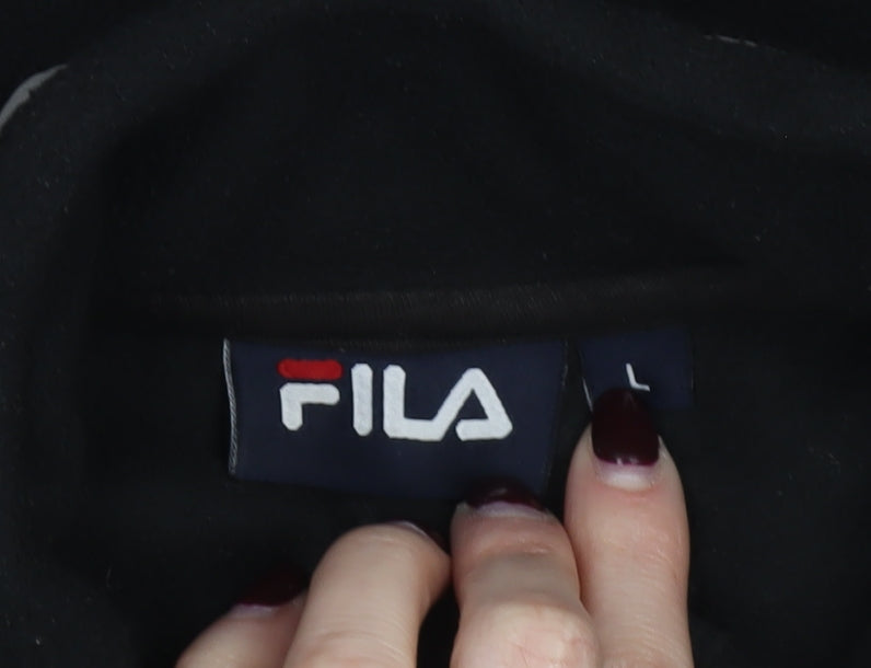 Fila Men’s Black Full Zip Fleece Jacket L Sports Casual