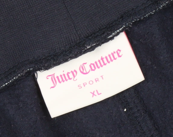 Juicy Couture Women's Black XL Jogger Trousers Fleece Sport Pants