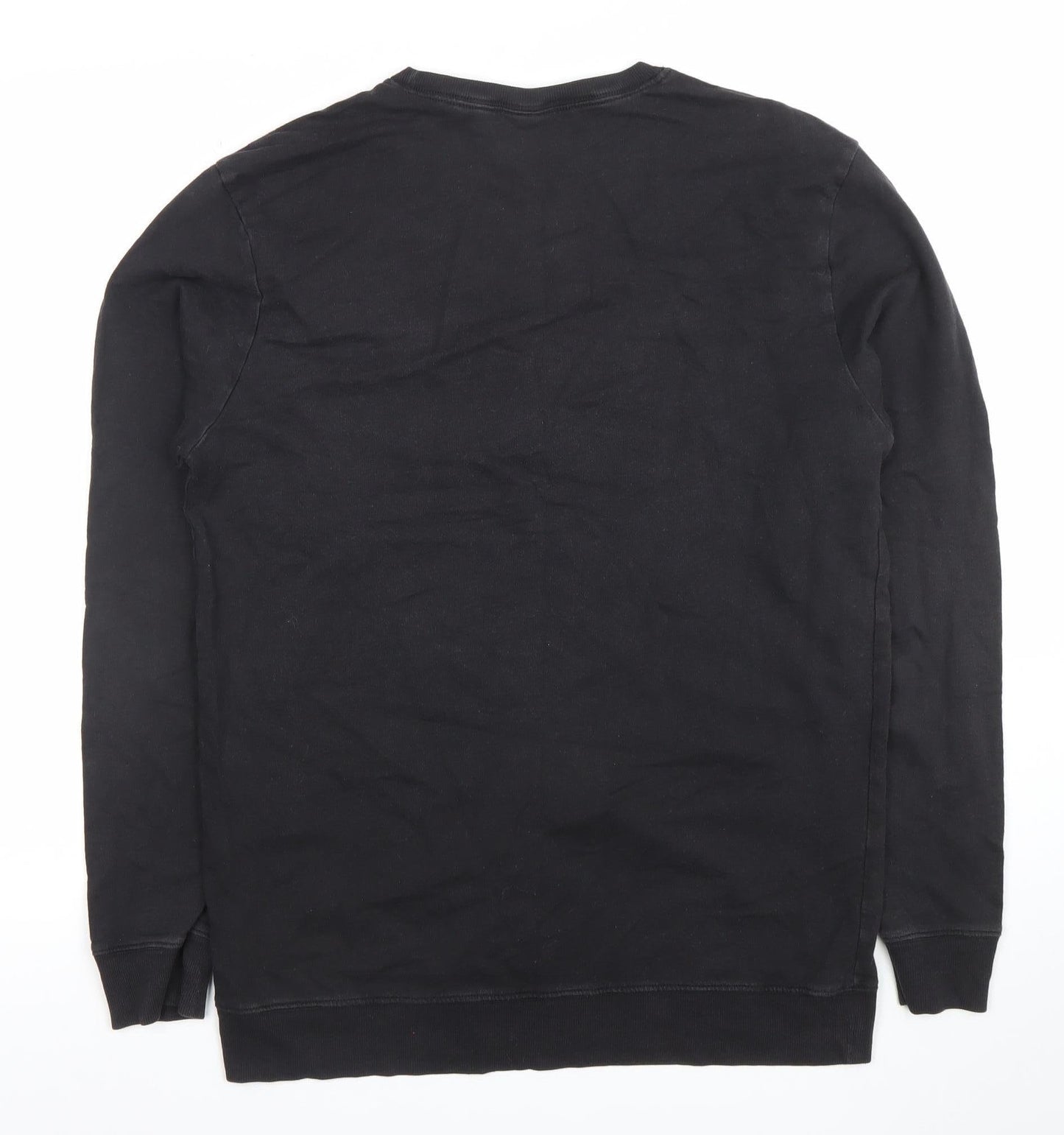 Calvin Klein Men's Black Embroidered Logo Pullover Sweatshirt M