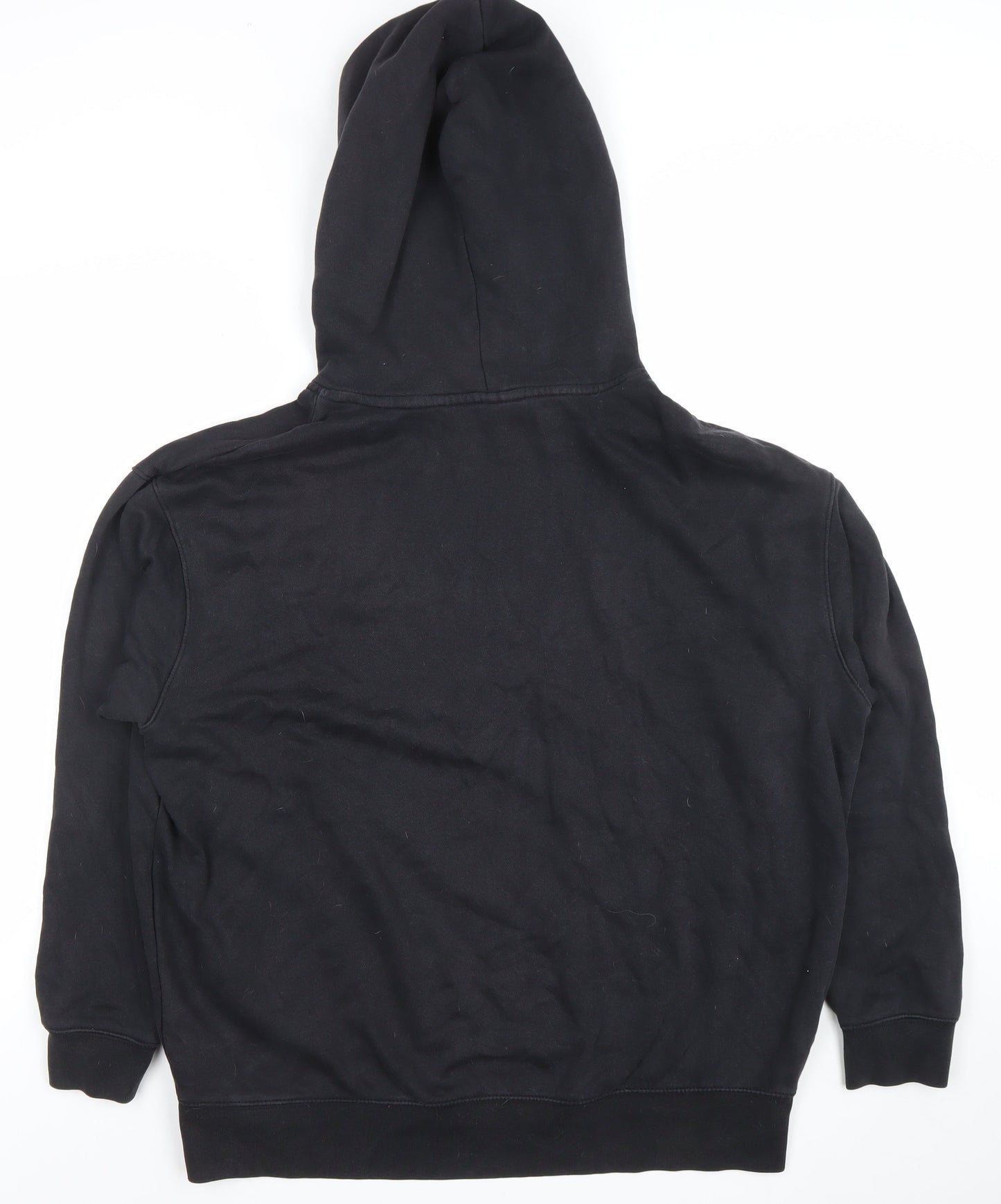 Nike Women's Black Pullover Hoodie Size M Cotton Blend Logo Sweatshirt