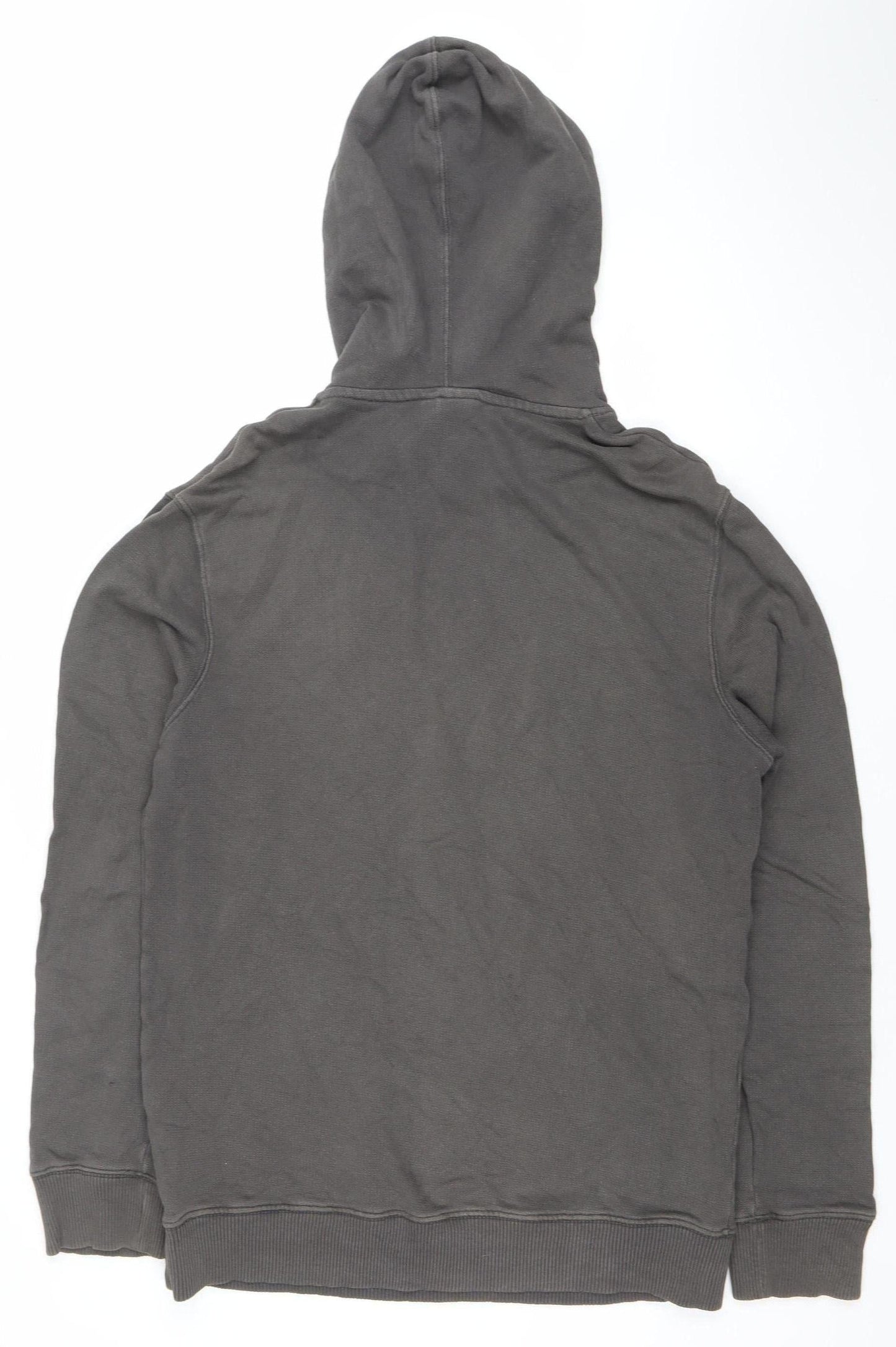 Quiksilver Mens Grey Pullover Hoodie L Surf Graphic Cotton