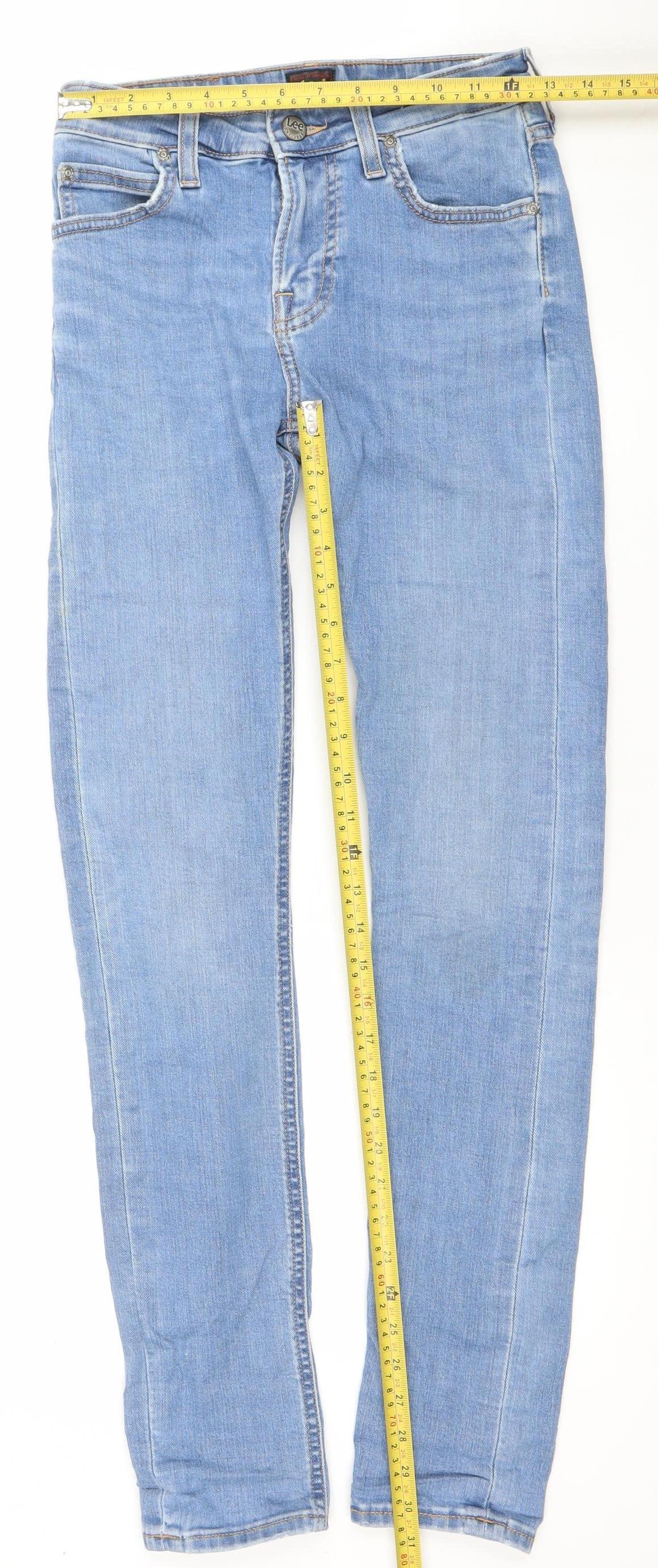 Lee Women's Blue Skinny Jeans Size 12 Malone Style Slim Fit Denim