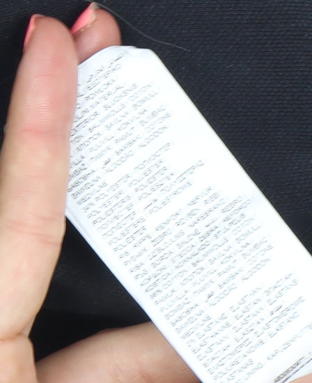 Puma Womens Black Pullover Hoodie Medium Cotton Blend Logo Casual