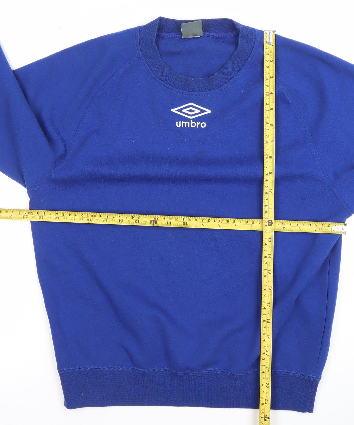 Umbro Mens Blue XS Crew Neck Pullover Sweatshirt