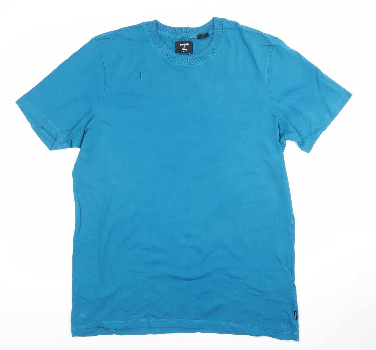 Superdry Men's Blue Cotton Crew Neck Short Sleeve T-Shirt M
