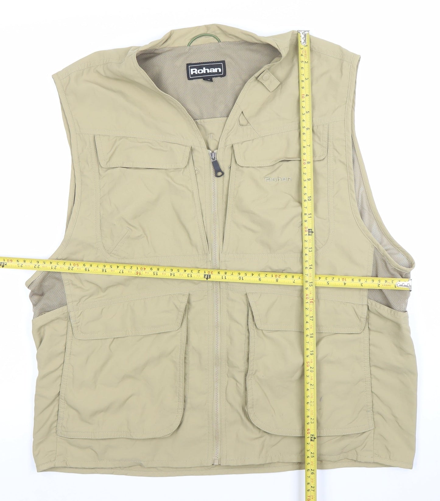 Rohan Jungle Expedition Beige Unisex L Lightweight Travel Vest