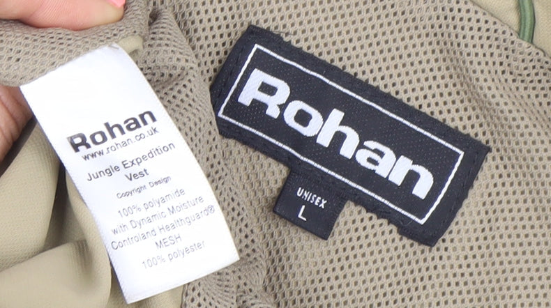 Rohan Jungle Expedition Beige Unisex L Lightweight Travel Vest