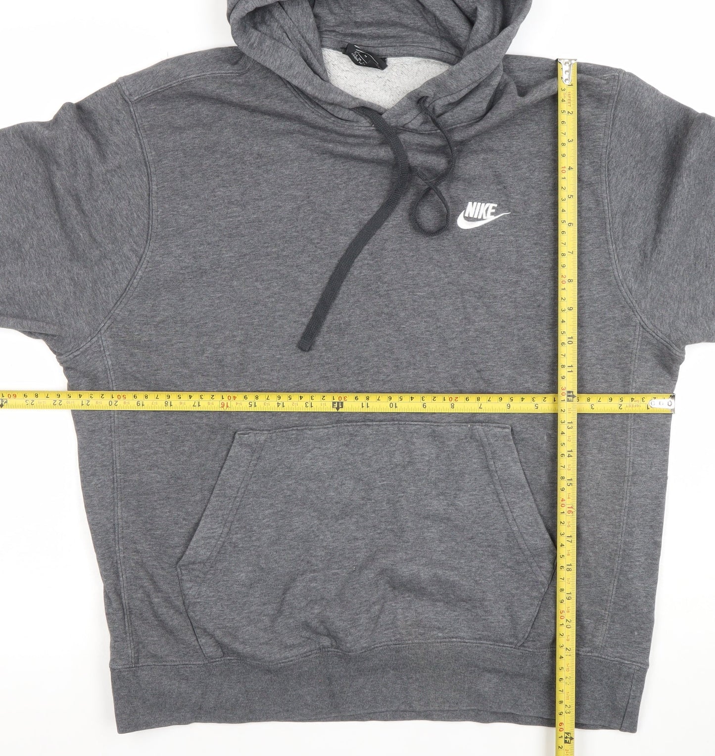 Nike Mens Grey Pullover Hoodie M Regular Fit Sportswear