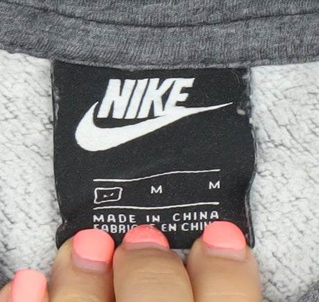 Nike Mens Grey Pullover Hoodie M Regular Fit Sportswear