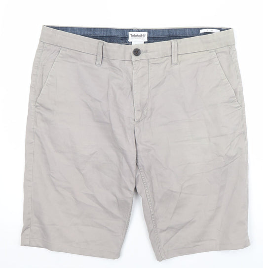 Timberland Men’s Beige Chino Shorts W36 Slim Fit Cotton Blend