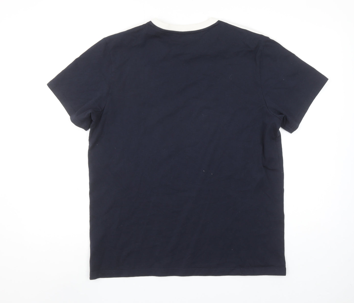 Adidas Women Blue Short Sleeve Crew Neck Cotton T-Shirt Size M