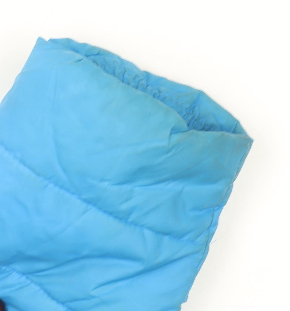 Jack & Jones Mens Blue Hooded Puffer Jacket Size L Quilted Winter Coat