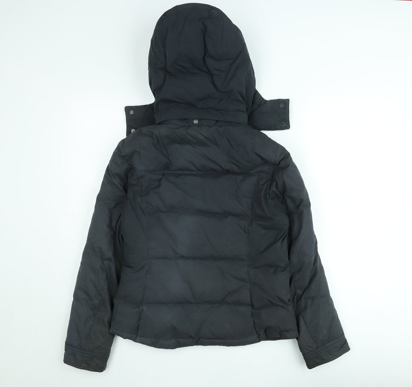 Jack Wills Women’s Black Size 10 Hooded Puffer Jacket