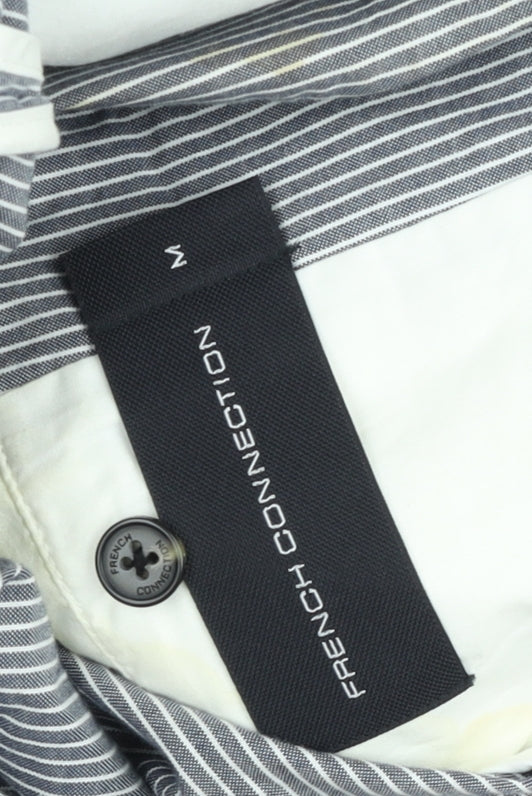 Additional view of French Connection Men's Grey & White Striped Slim Fit Cotton Blazer M