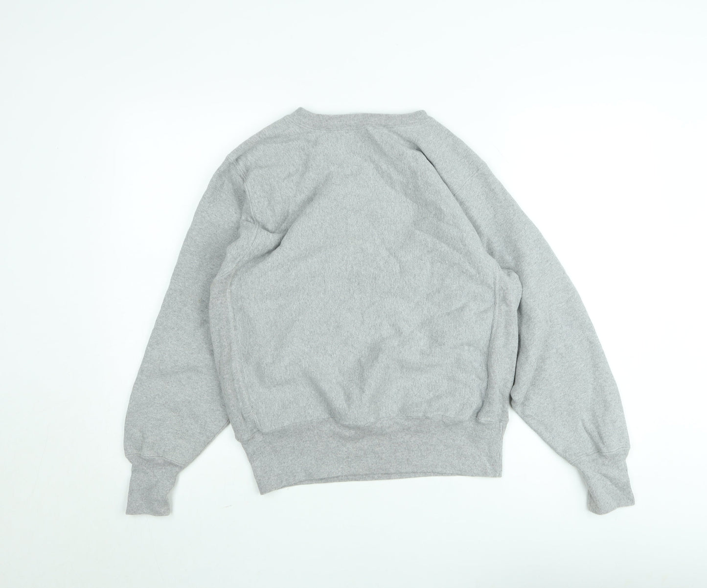 Champion Reverse Weave Grey Sweatshirt Women M Crew Neck Cotton Blend