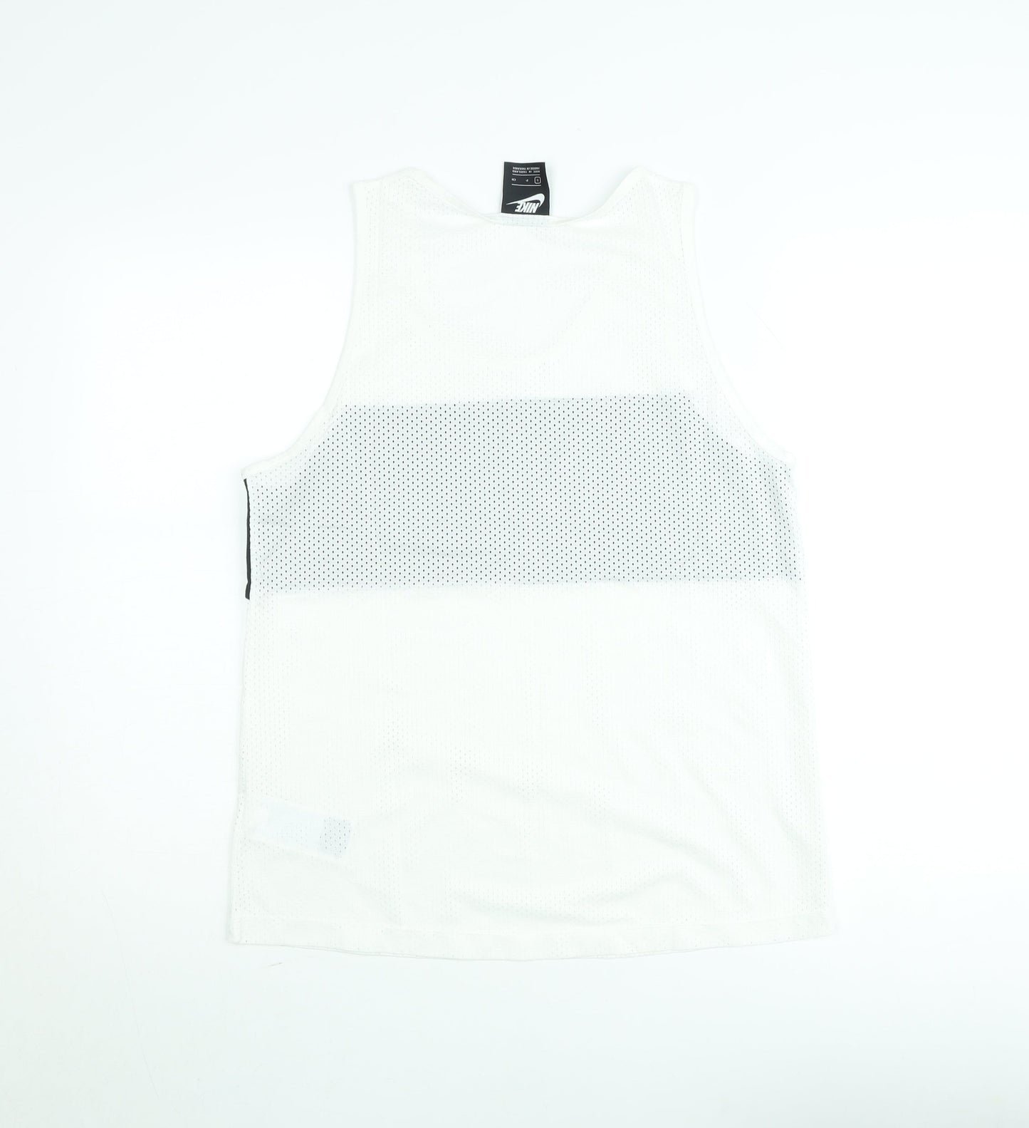 Nike Women's Black White Colourblock Mesh Tank Top Size S