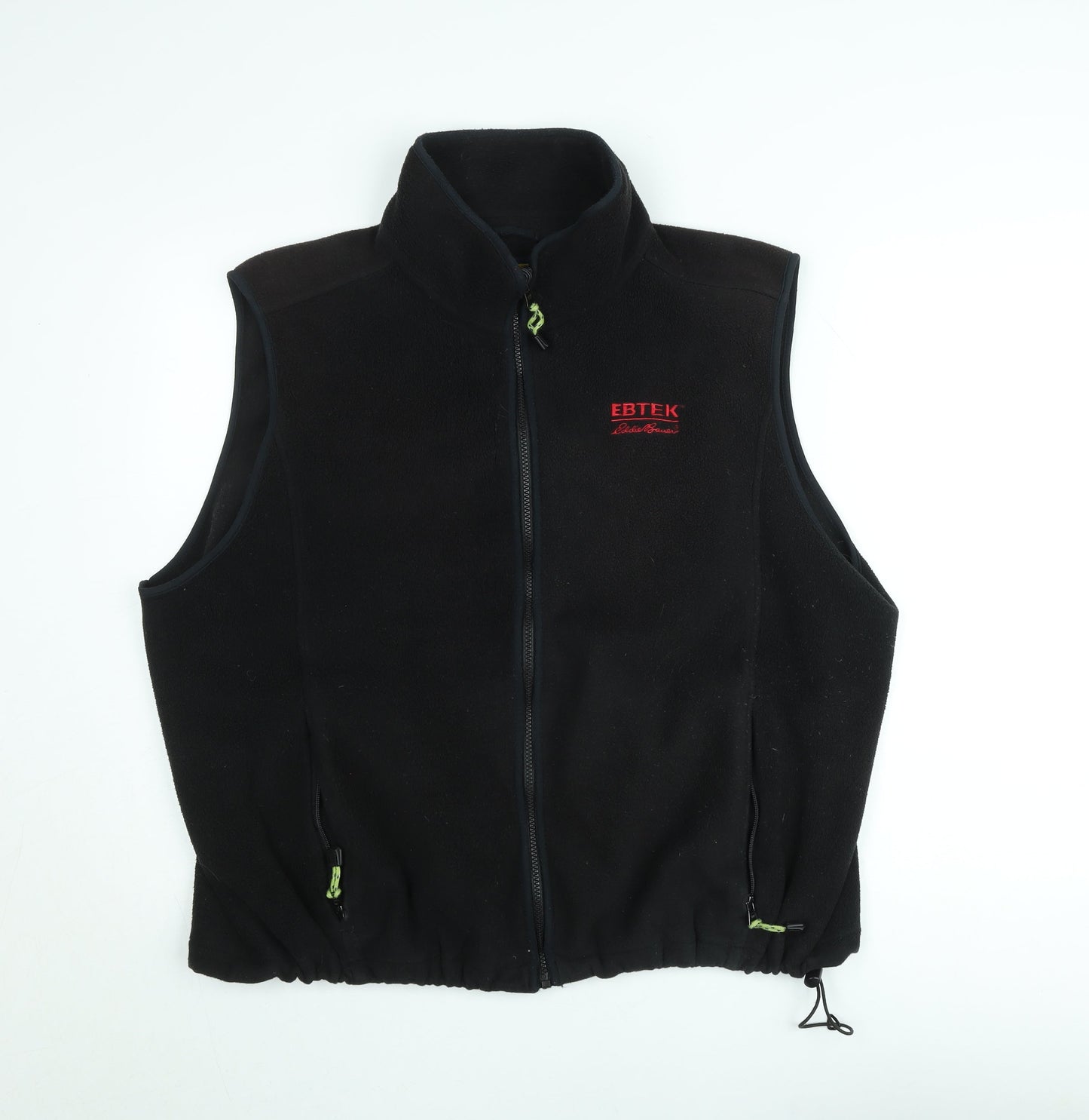 Eddie Bauer EBTEK Men's Black Fleece XL Waistcoat Bodywarmer Outdoor