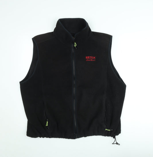 Eddie Bauer EBTEK Men's Black Fleece XL Waistcoat Bodywarmer Outdoor