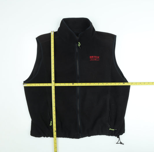 Eddie Bauer EBTEK Men's Black Fleece XL Waistcoat Bodywarmer Outdoor