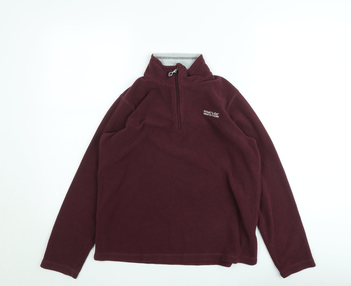 Regatta Women Burgundy Fleece 1/2 Zip Pullover Sweatshirt UK 10