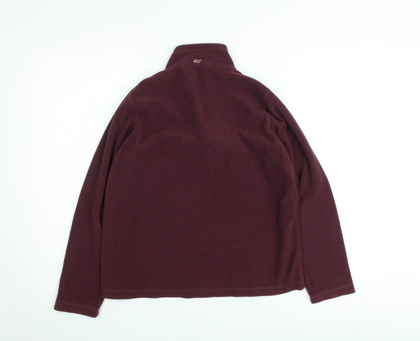 Regatta Women Burgundy Fleece 1/2 Zip Pullover Sweatshirt UK 10