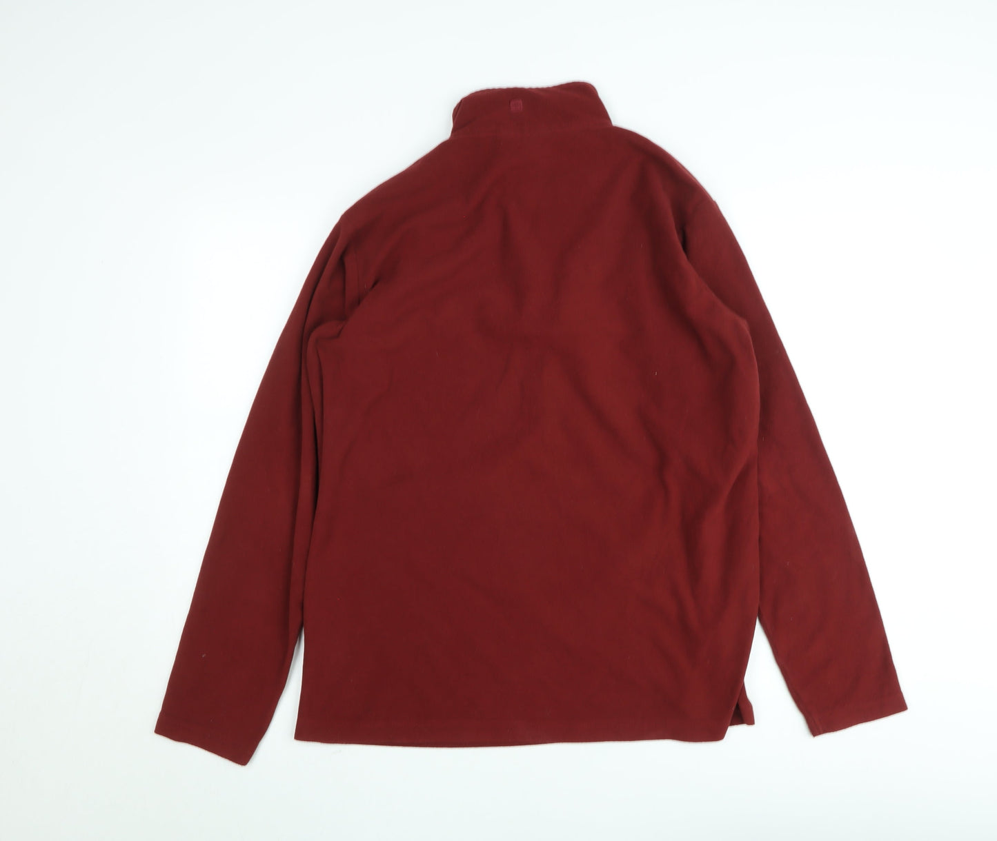 Mountain Warehouse Mens Red Fleece 1/4 Zip Pullover Sweatshirt L