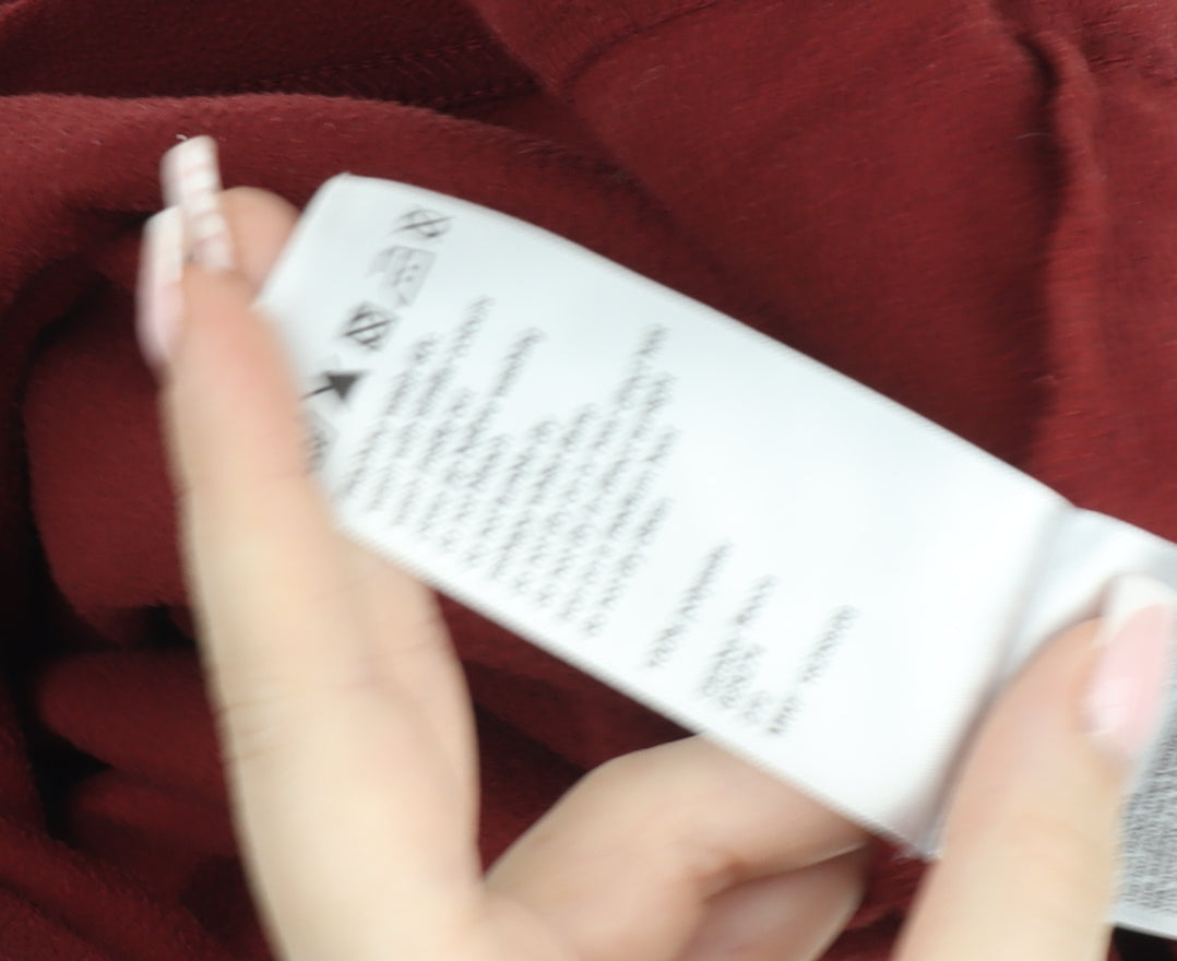 Mountain Warehouse Mens Red Fleece 1/4 Zip Pullover Sweatshirt L