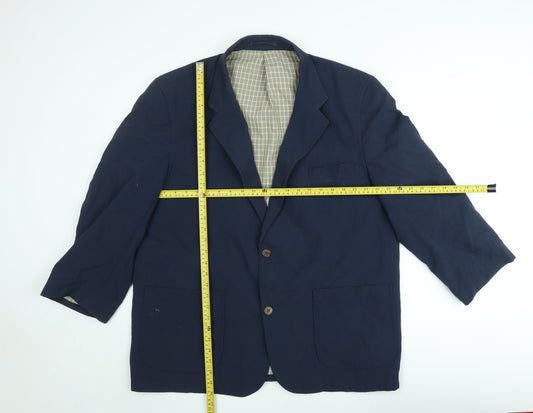 Rohan Men's Navy Global Travel Blazer 44 Regular Cotton Blend