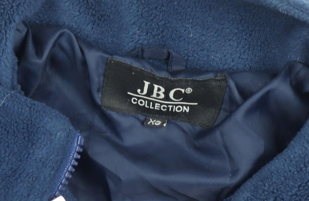 JBC Collection Mens Blue Fleece Full Zip Sweatshirt XL