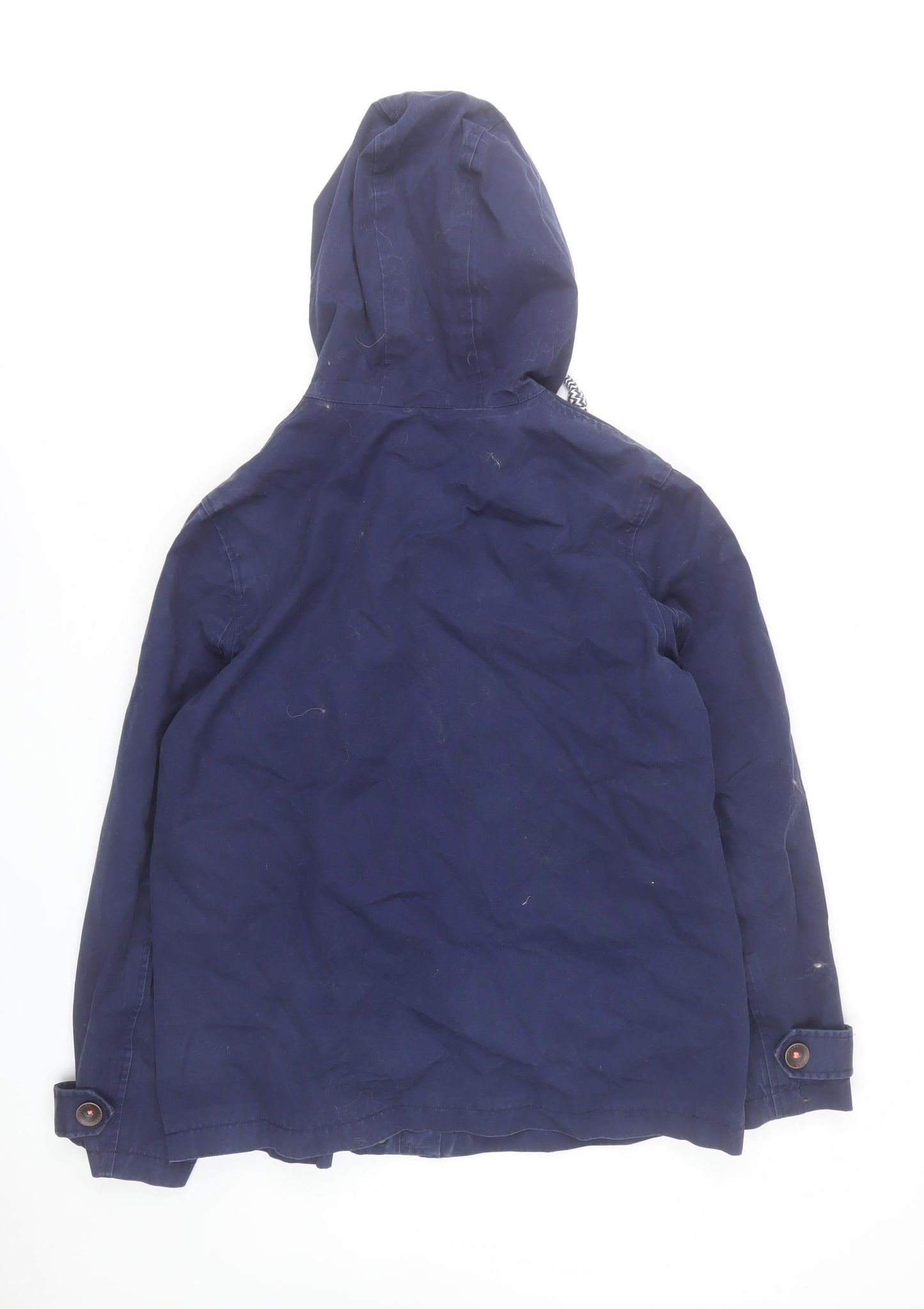 Joules Women's Blue Waterproof Hooded Rain Jacket UK 14