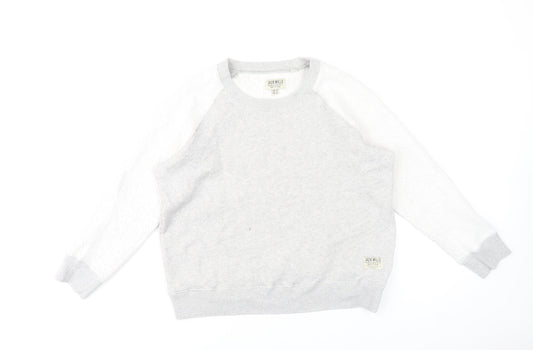 Jack Wills Women’s Grey Sweatshirt UK 12 Cotton Blend Crew Neck