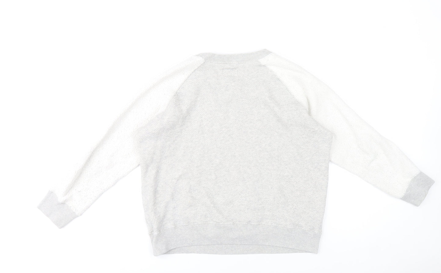 Jack Wills Women’s Grey Sweatshirt UK 12 Cotton Blend Crew Neck