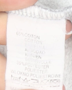 Puma Womens Grey & Black Pullover Sweatshirt Size 10 Cotton Blend