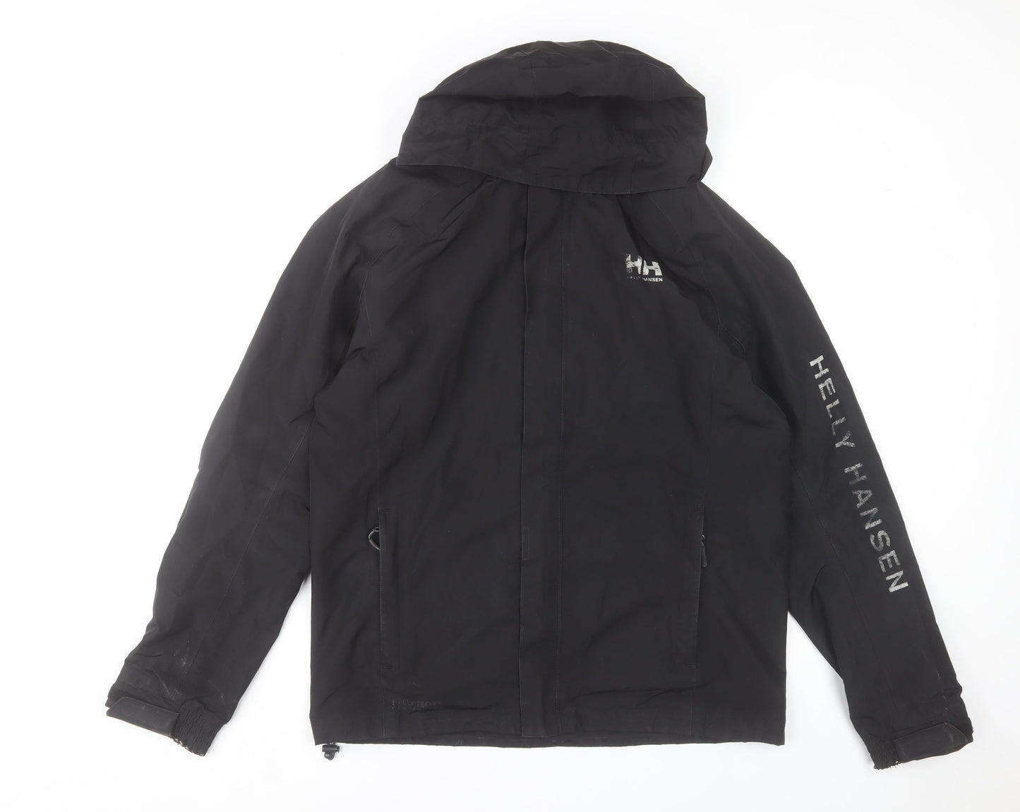 Helly Hansen Men's Black L Waterproof Hooded Rain Jacket