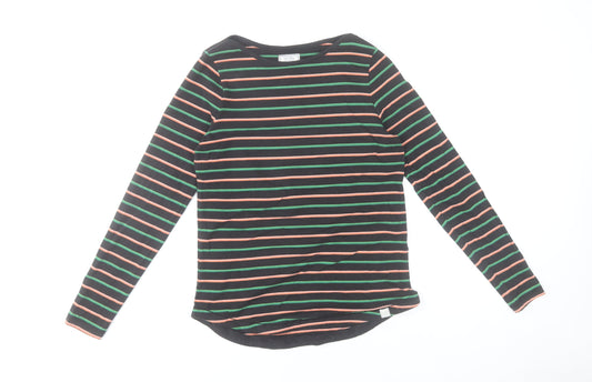 Fat Face Women's Multicoloured Striped Cotton Long Sleeve Top Size 8